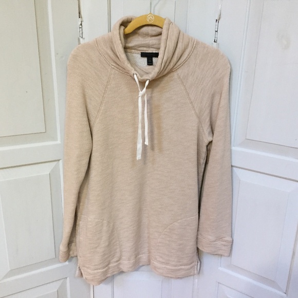 J. Crew Tops - J. Crew Tan Mock-Neck Pullover Sweatshirt